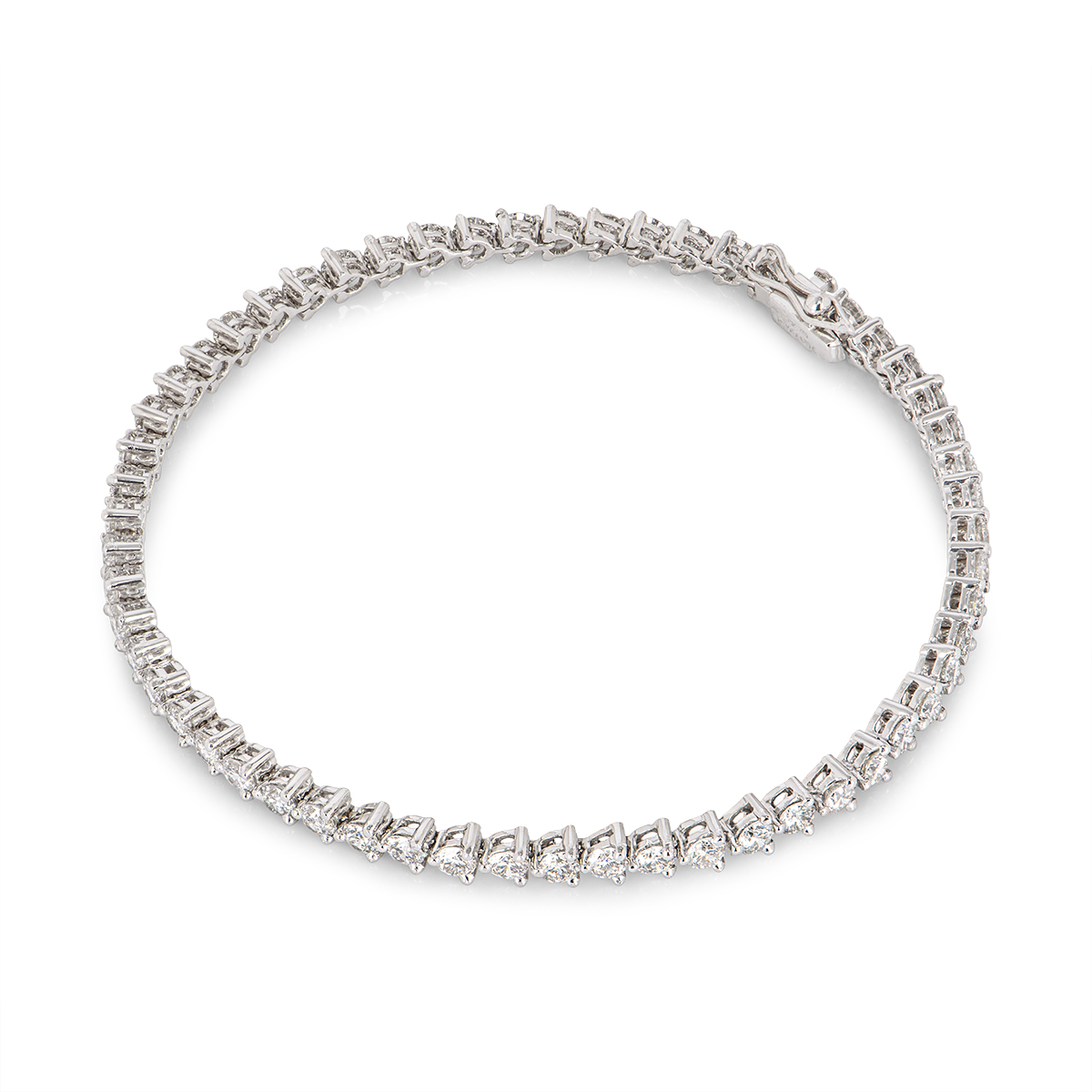 White Gold Diamond Tennis Bracelet 4.50ct